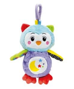 Baby Clementoni Βρεφική Χνουδωτή Κουκουβάγια Ύπνου Με Φως Για 0+ Μηνών