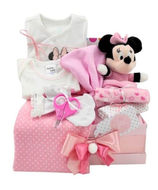 Δωροσύνθεση (Diaper Cake) για νεογέννητο, Minnie