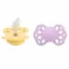 ΠΙΠΙΛΕΣ BIBS INFINITY 2PACK SILICONE ANATOMICAL No 1 - PALE BUTTER/VIOLET SKY