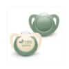 NUK For Nature Πιπίλα Σιλικόνης για 0-6 μήνες 2 τμχ Πράσινο