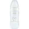 NUK First Choice Plus Μπιμπερό Σιλικόνης (PP) 300ml Temperature Control Λευκό Καρδιές