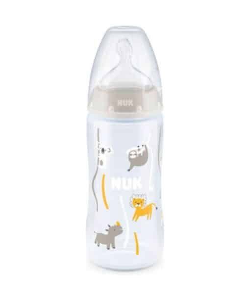 NUK First Choice Plus Μπιμπερό Σιλικόνης (PP) 300ml Temperature Control Γκρι Κοάλα