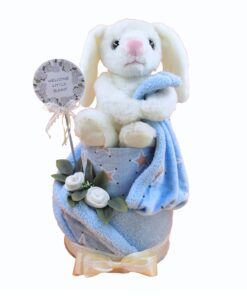 Diaper cake κουνελάκι για αγόρια