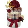 Diaper cake για κορίτσι με μοτίβο burberry