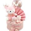 Diaper cake ροζ ελαφάκι
