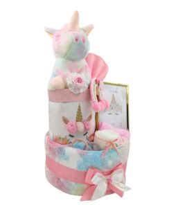 Alternative view of Diaper cake πολύχρωμος μονόκερος